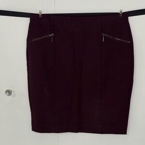 NWOT Elegant Burgundy Pencil Skirt